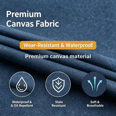 Aprons for Men Women with Oversized Pockets, 16-Ounce Cotton Canvas Cross Back Heavy Duty Work Apron Tool Apron (Navy Blue)