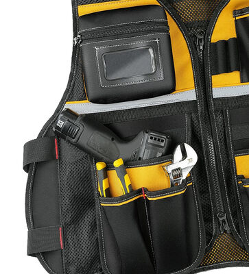 Reflective Work Vest Multifunctional Construction Vest Mesh Breathable Construction Safety Armor Tool Vest
