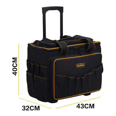 Waterproof 1200D Polyester Carpenter Electricians Wheel Case Work Heavy Duty Tool Bag Trolley