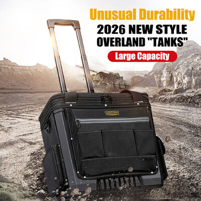 Heavy Duty Rolling Tool Bag 1680D Waterproof Oxford Professional Trolley with Sturdy Wheels for Electricians