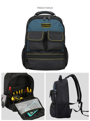 Multifunctional Water Resistant Laptop Electrician Backpack Tool Bag for Tools Storage