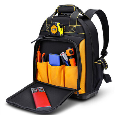Latest Design Multi-Purpose Functional Durable Hard Base Custom Heavy Duty  Electricians Tool Bag Backpack