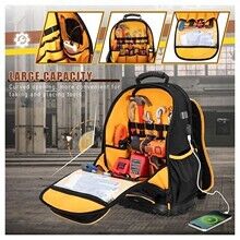 Heavy Duty Portable Contractor Working Kit Bag Rugged Multi-pockets  Tool Backpack