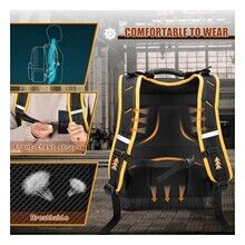 Heavy Duty Portable Contractor Working Kit Bag Rugged Multi-pockets  Tool Backpack