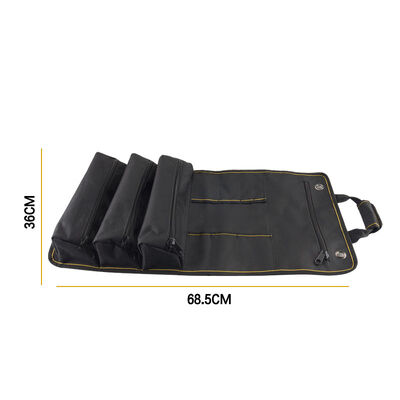 Customized Organizer Zipper Pocket Spanner Car Detailing Storage Rolling Electrician Tool Bag