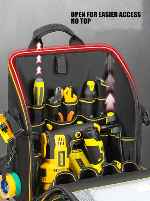 New Heavy-Duty Electrician Backpack Large Capacity Tool Backpack for Home Repair