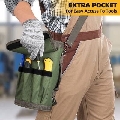 Tool Bag, Tool Roll up Bag, Heavy Duty Tool Organizer for Men Women,Green  Portable Roll up Tool Bag ,  Rolling Tool Bag