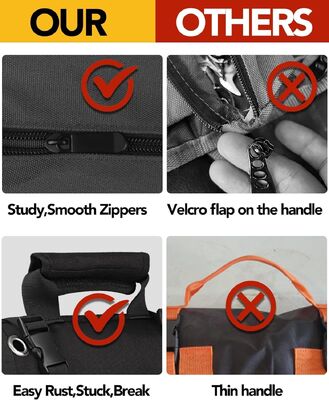 Rolling Tool Bag with 2 Detachable Pouches, Heavy Duty Roll up Tool Bag,Carpenter Tool Bag, Tool Roll Bag,rolling Tool Bag
