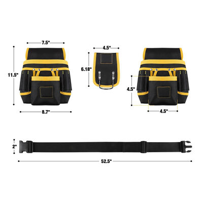 Magnetic Waterproof Heavy-Duty Adjustable Tool Belt Bag OEM/ODM Lightweight Multifunctional Tool Bag