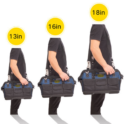 Heavy Duty Multi-Purpose Oxford Zipper Organize Storage Electrian Tool Bag Hanging Tool Bag Electrician With Hard Bottom