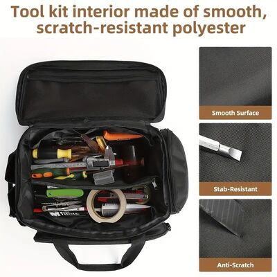 Hot Selling Black Electrician Woodworking Tool Kit Storage Bag Tool Bag