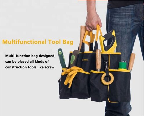 Customized Carpenter Gardening Plumber Multi-Functional Organizer Kit Open Top Electrician Tool Bag