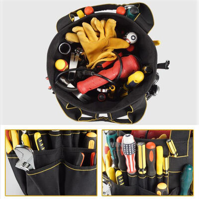 Waterproof Double Oxford Soft Handle Bucket Bag Tools Barrel Bag Tool Bucket Truck