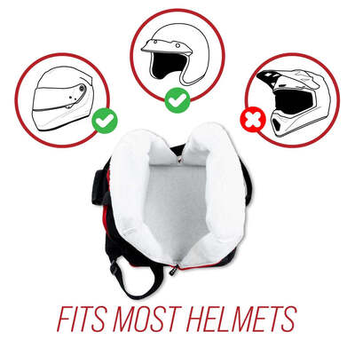 Helmet Bag with Extendable Shoe Compartment | Fleece Lined 600D Oxford Track & Motorcycle Gear Bag