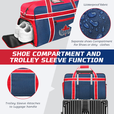 Large-capacity independent shoe compartment fitness short-distance business travel hand luggage bag, suitable for both men and women, multi-functional sports and casual bag for travel bag